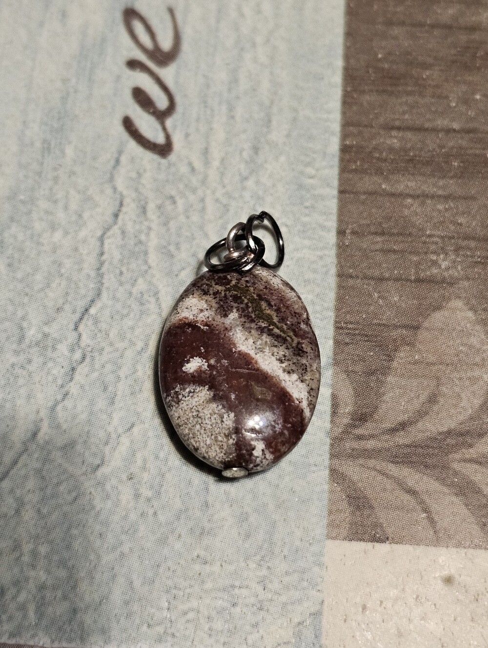 Silver Tone Multicolor Stone Pendant